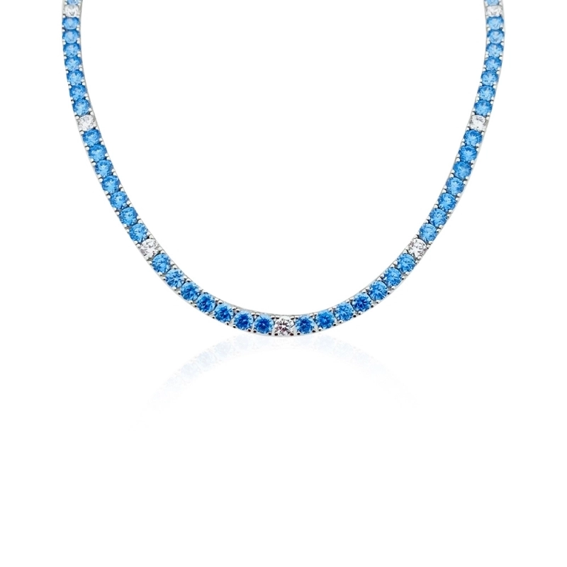 3 mm Renkli Su Yolu Kolyeler - 40 cm - 3