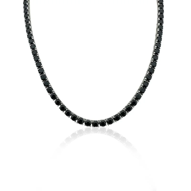 3 mm Siyah Su Yolu Kolye - 45 cm - 1