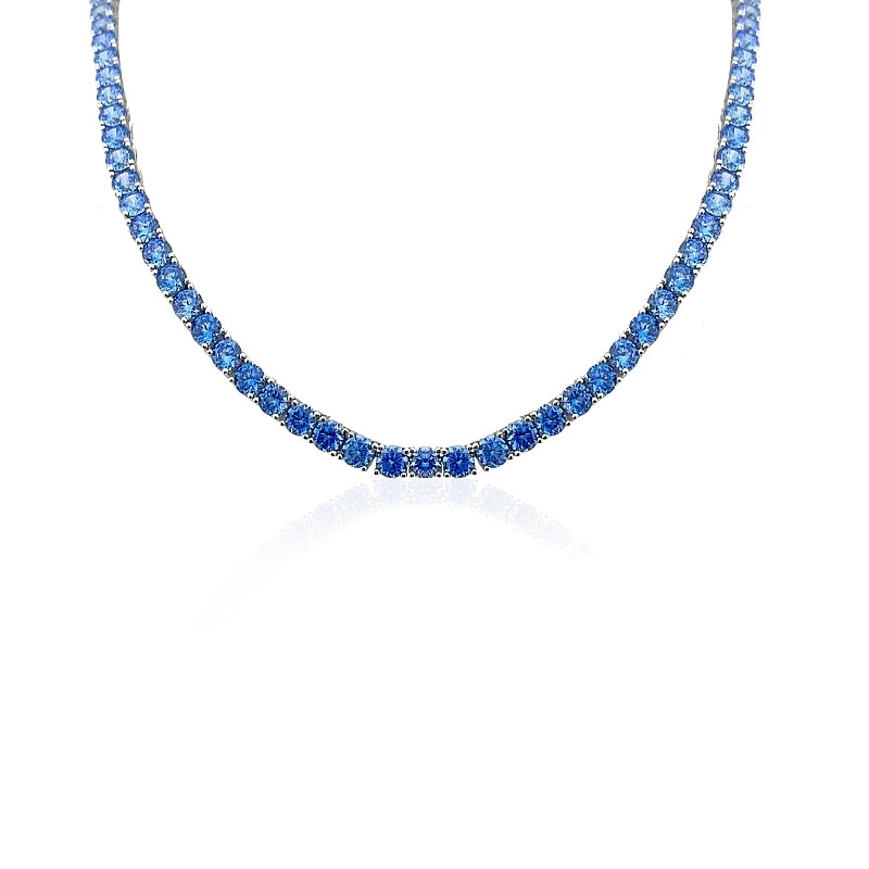 4 mm Aqua Su Yolu Kolye - 1