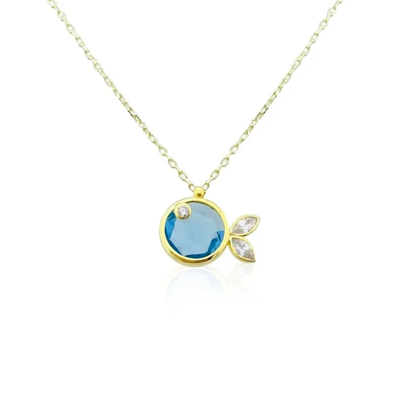 Aqua Marin Balık Kolye - 1