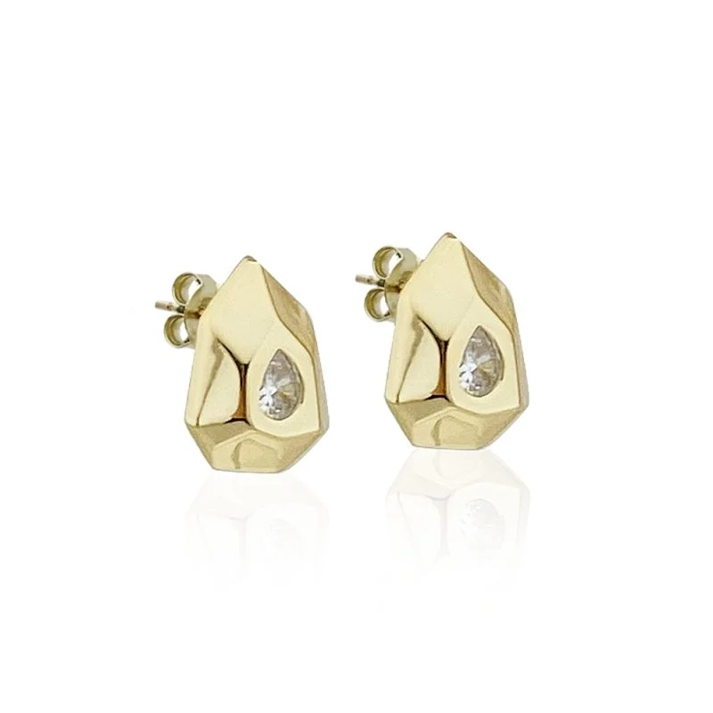 Asimetrik Köşeli Mini Küpe - 2