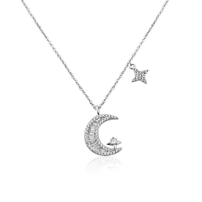Ay Yıldız Taşlı Kolye - 1