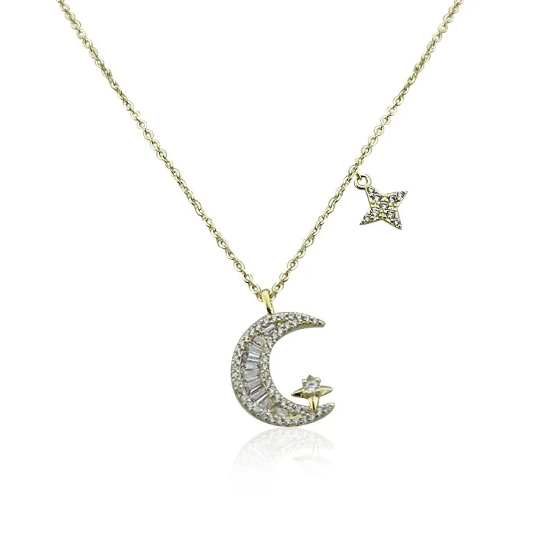 Ay Yıldız Taşlı Kolye - 2