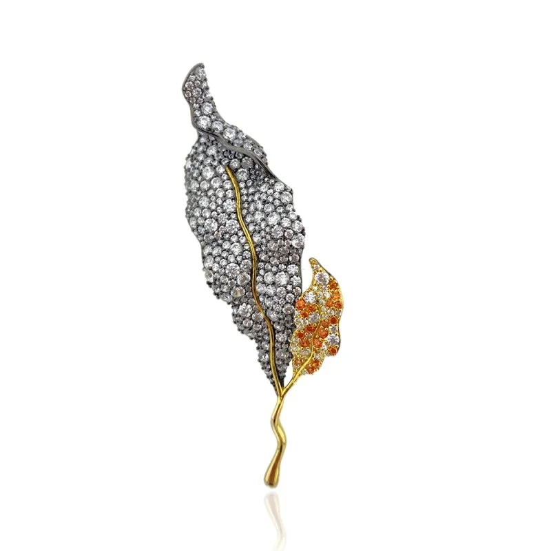 Black Leaf Broş - 1