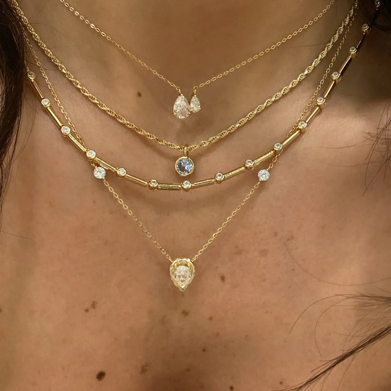 Çift Damla Kolye - 2