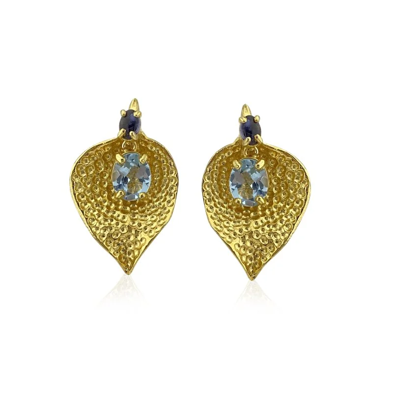 Dövme Plaka Koleksiyon Yaprak Küpe - 1