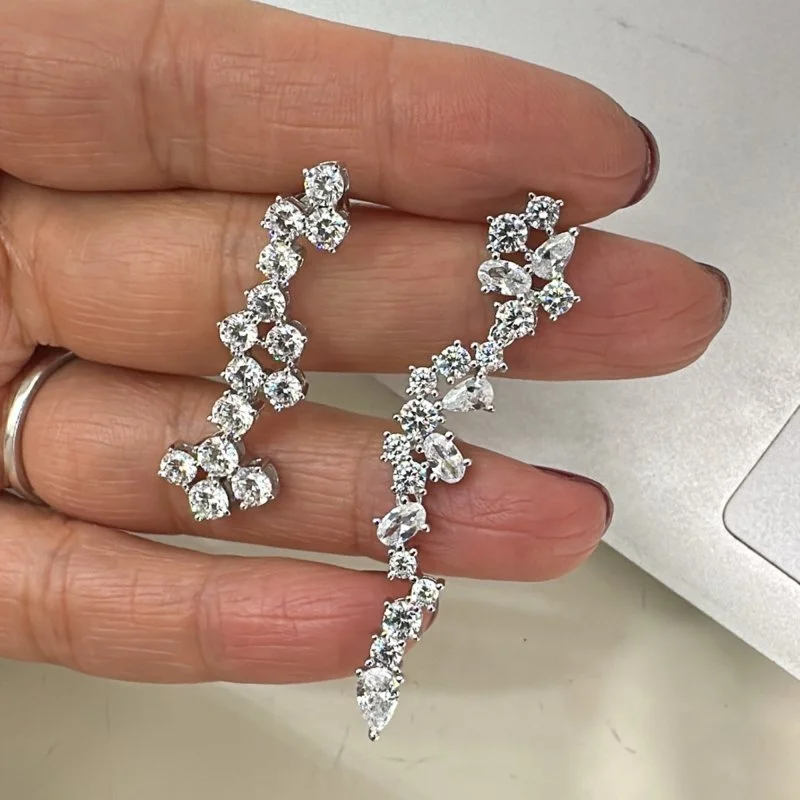 Ivy İnce Su Damlası Küpe - 2