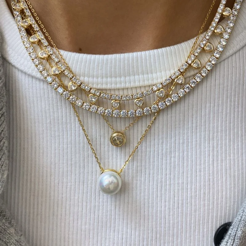 Klasik Montür Mozanit Kolye - 0.84 Karat - 2