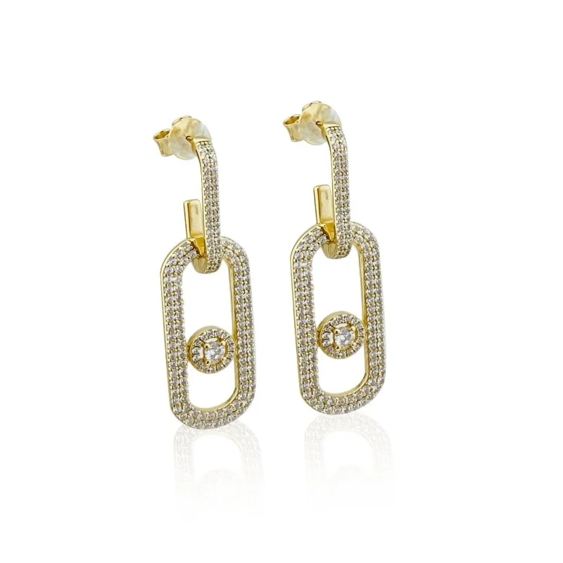 Merina Büyük Taşlı Küpe - 3