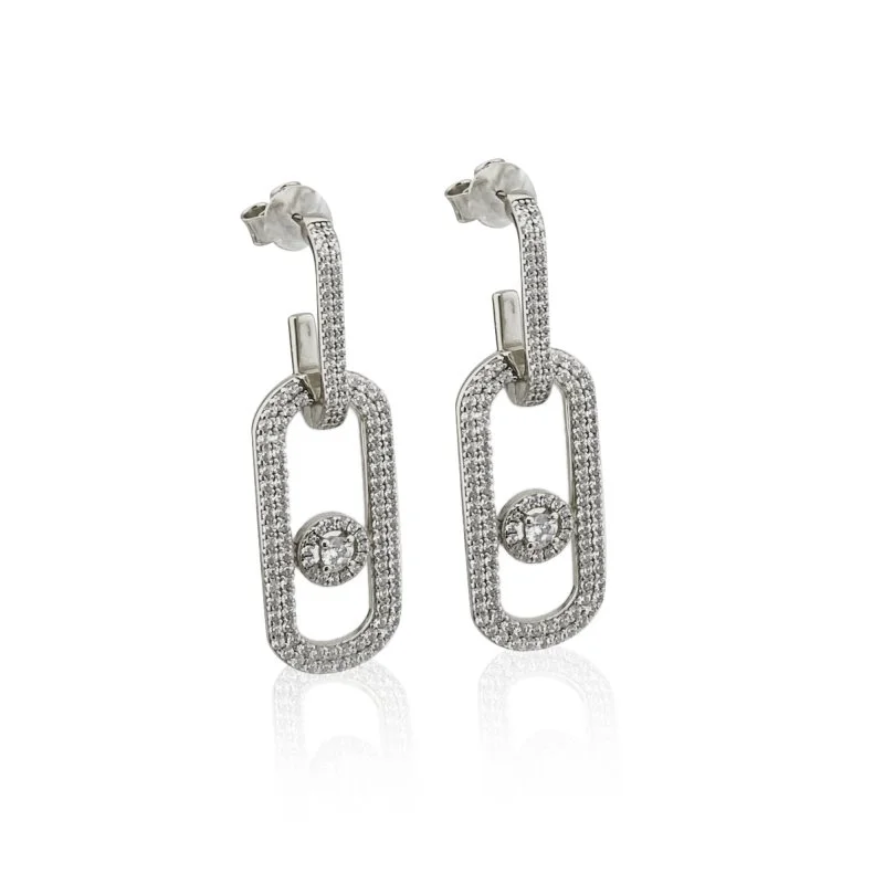 Merina Büyük Taşlı Küpe - 4