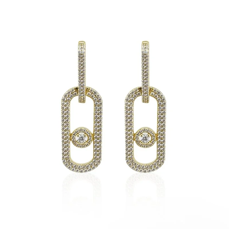 Merina Büyük Taşlı Küpe - 2