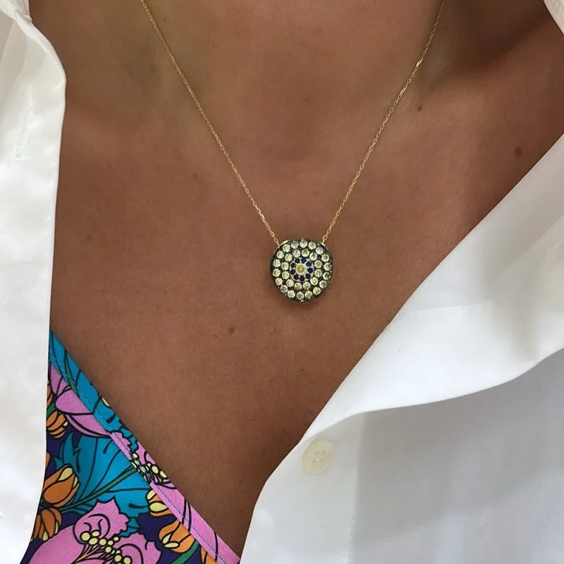 Minos Nazar Boncuğu Kolye - Şampanya - 2