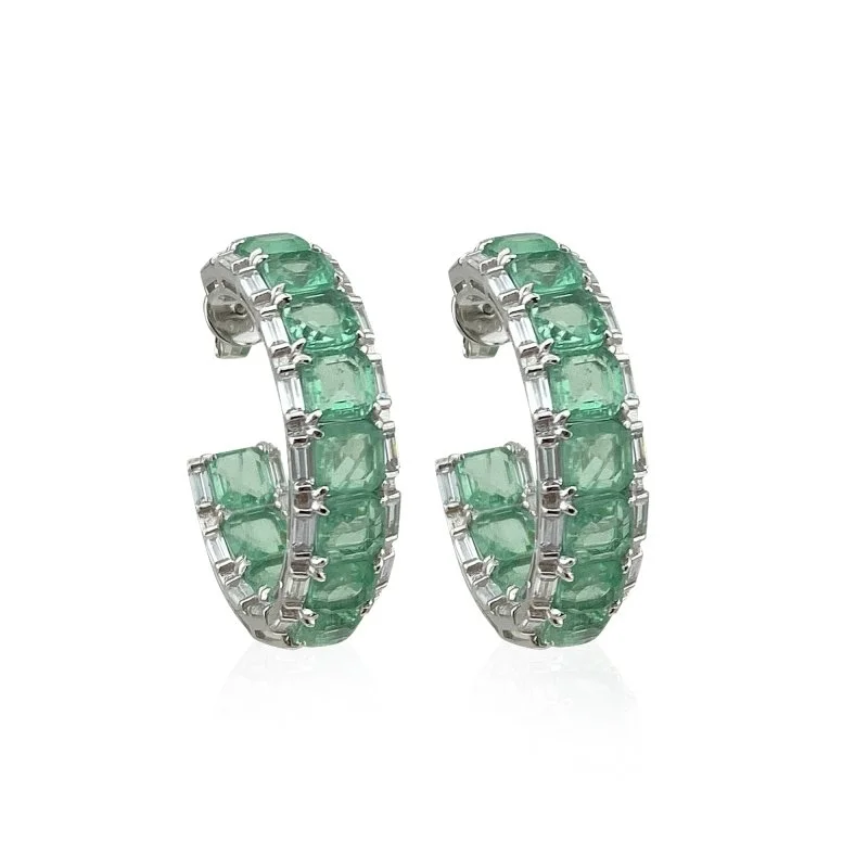 Nil Yeşili Halka Küpe - 2