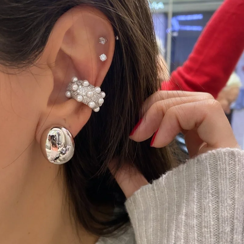 Oval Toffy İtalyan Küpe - 2