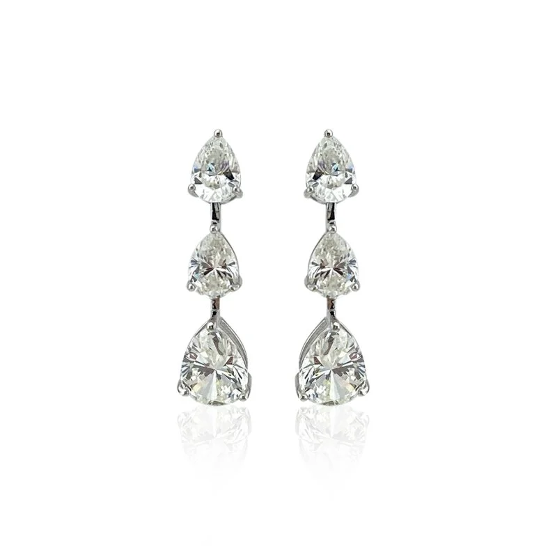 Mozanit Süzme Damla Küpe - 1