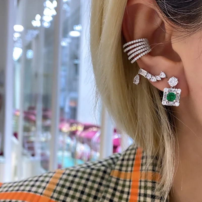 Parfe Taşlı Küpe - 5