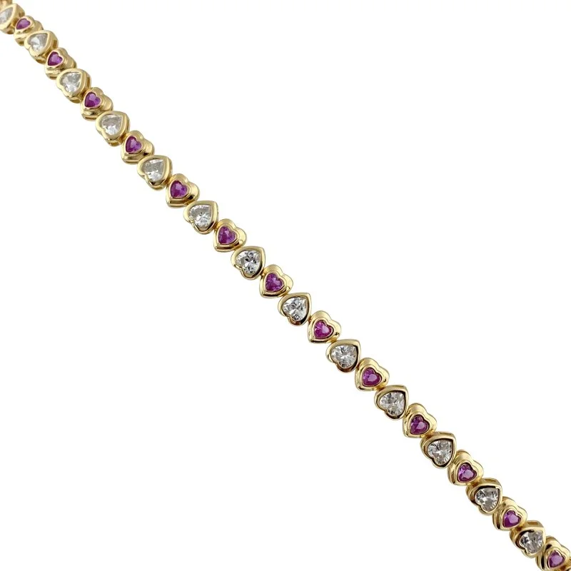 Pembeli Sıralı Kalp Bileklik - 1