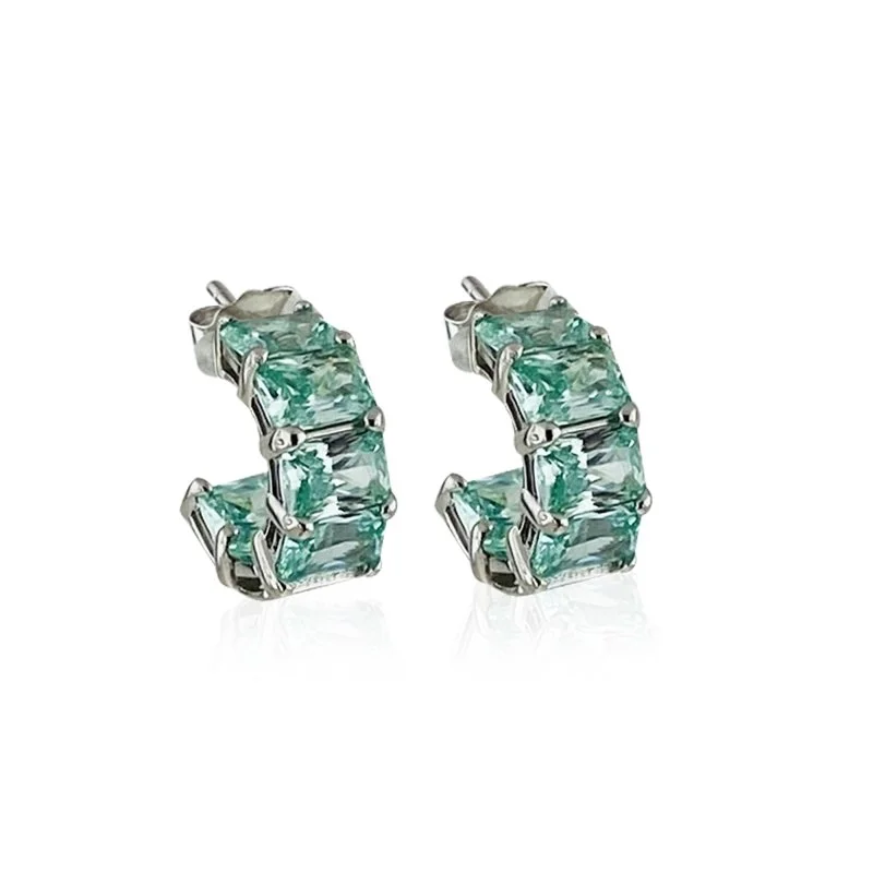 Perla Ice Cut Küçük Halka Küpe - 3