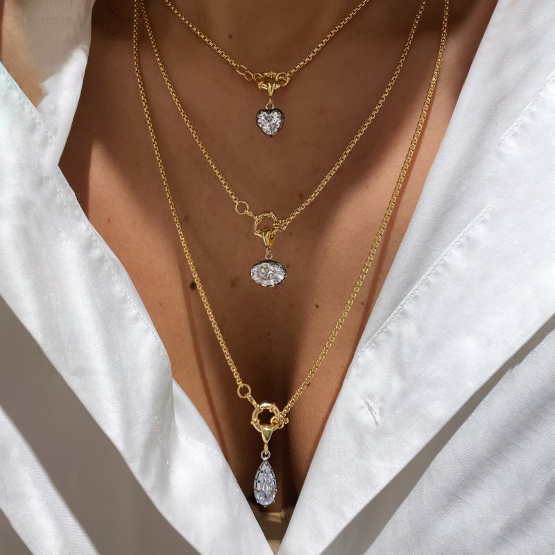 Piana Oval Kolye Ucu - by Eda Çetin