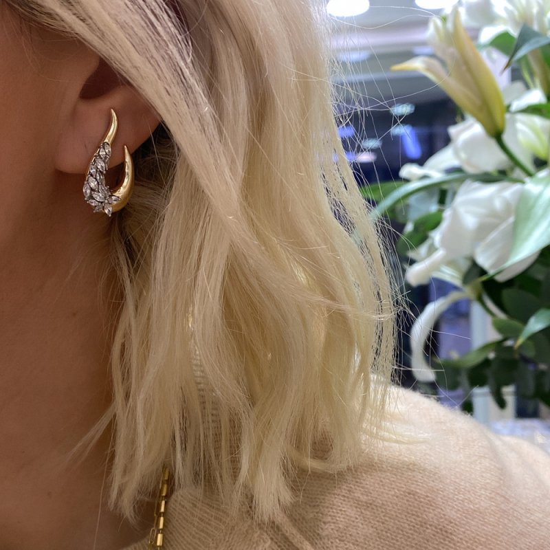 Pure Markiz Küpe - Oval Form - by Eda Çetin