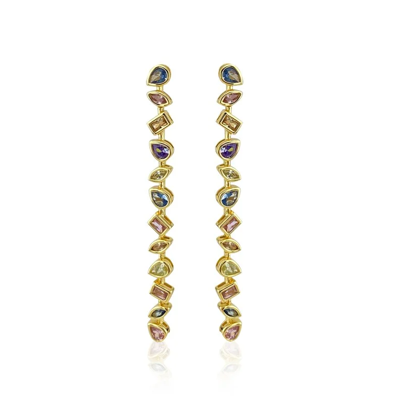 Renkli Uzun Küpe - 1