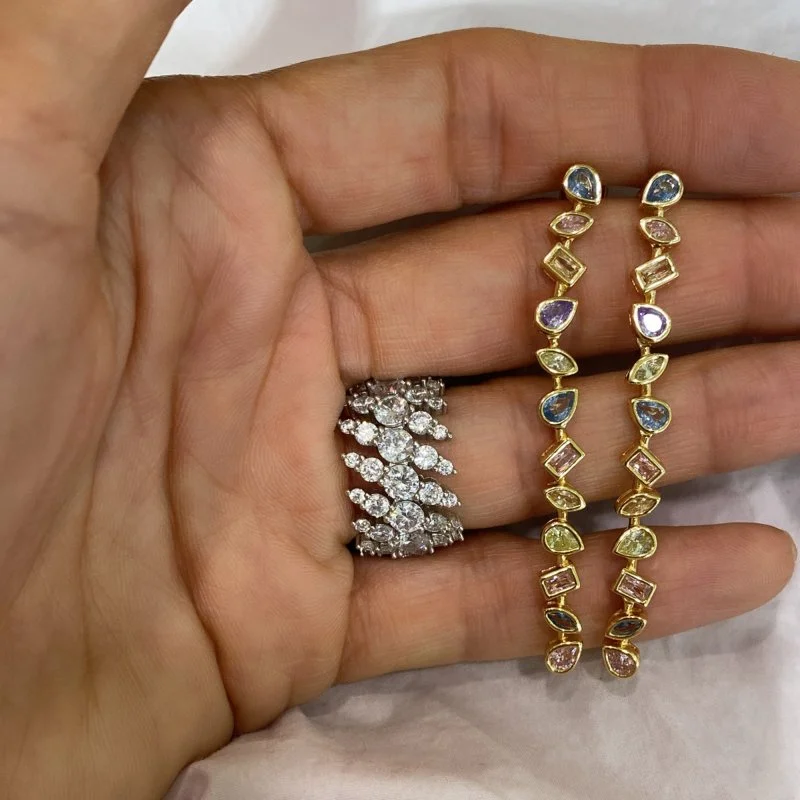 Renkli Uzun Küpe - 2