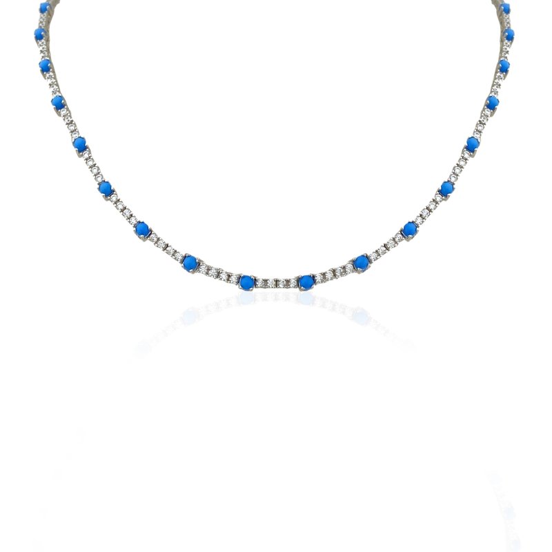 Riu Turkuaz Detay Su Yolu Kolye - by Eda Çetin