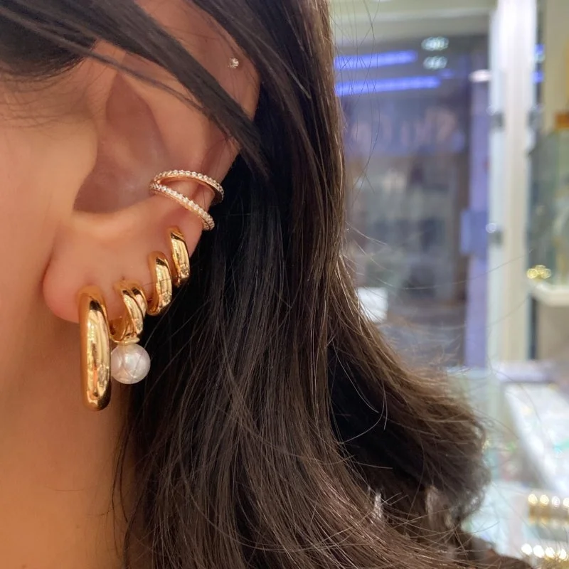 Rox Halkada İnci Küpe - 2