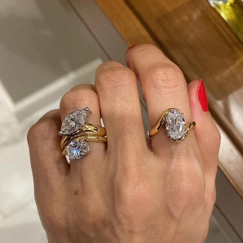 Royal Cut Markiz Kesim Yüzük - 3