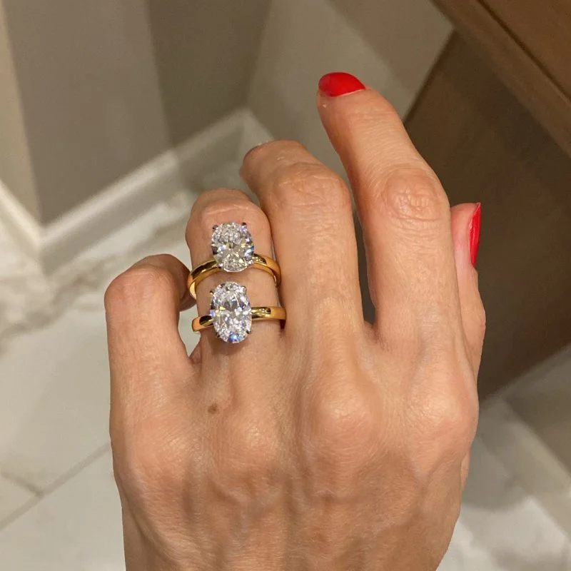 Royal Cut Oval Kesim Yüzük - Büyük Boy - 3