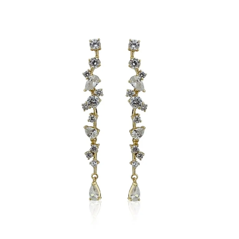 Roza Sarkıt Damla Küpe - 1