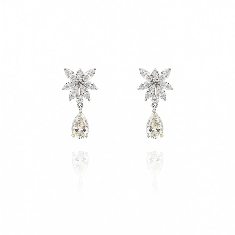 Rute Midi Markiz Süzme Küpe - 1