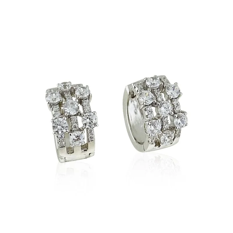 Sagra Taşlı Mini Halka Küpe - 3