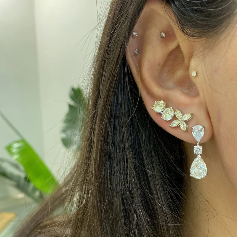 Şampanya Markiz Küpe - 2