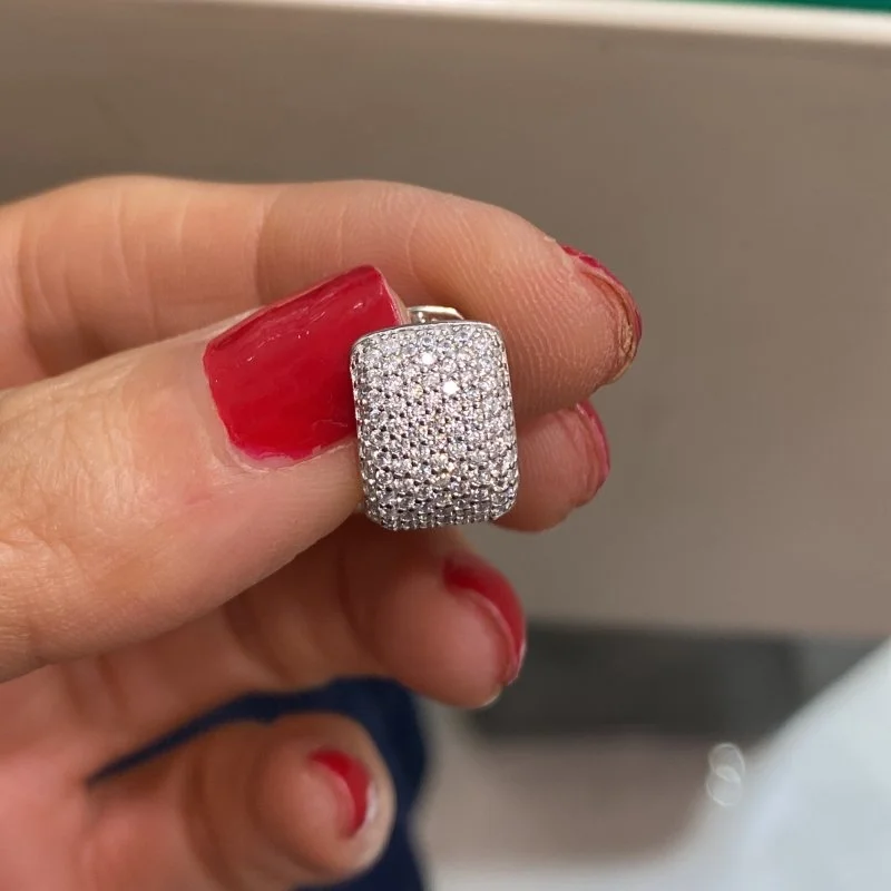 Sık Taşlı Mini Halka Küpe - 3