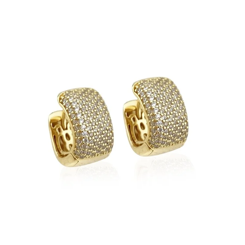 Sık Taşlı Mini Halka Küpe - 2