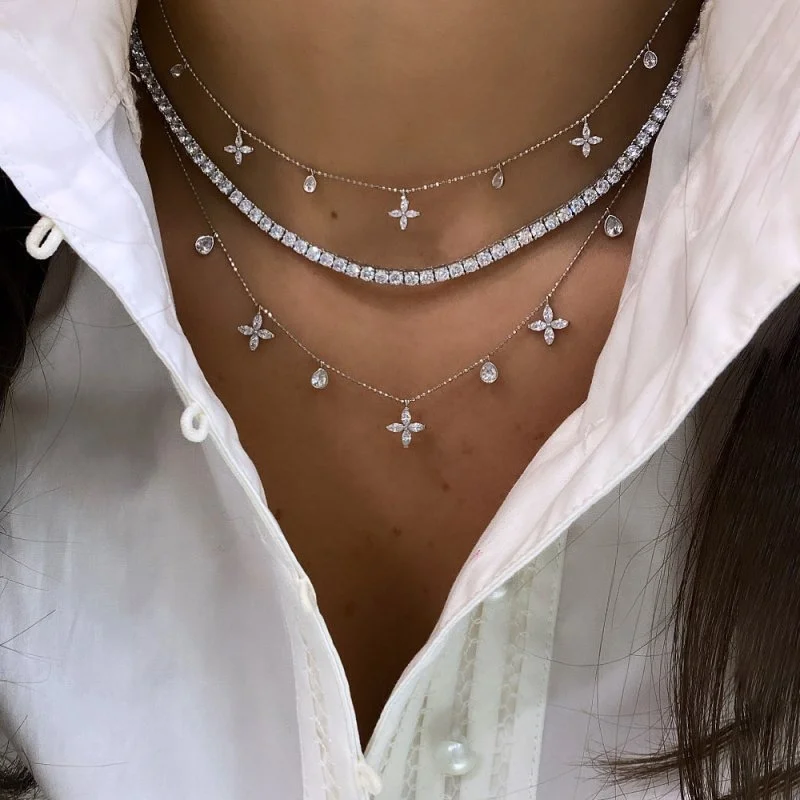 Sıralı Mude Markiz Kolye - Büyük Boy - 2