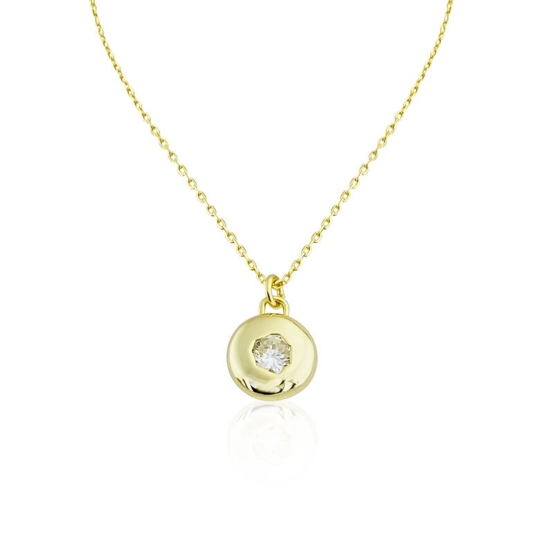 Tek Taş Detaylı Kolye - 1