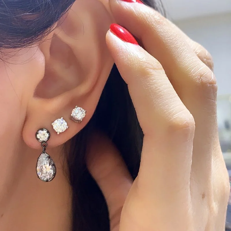 Tektaş Küpe - 0.50 Karat - 2