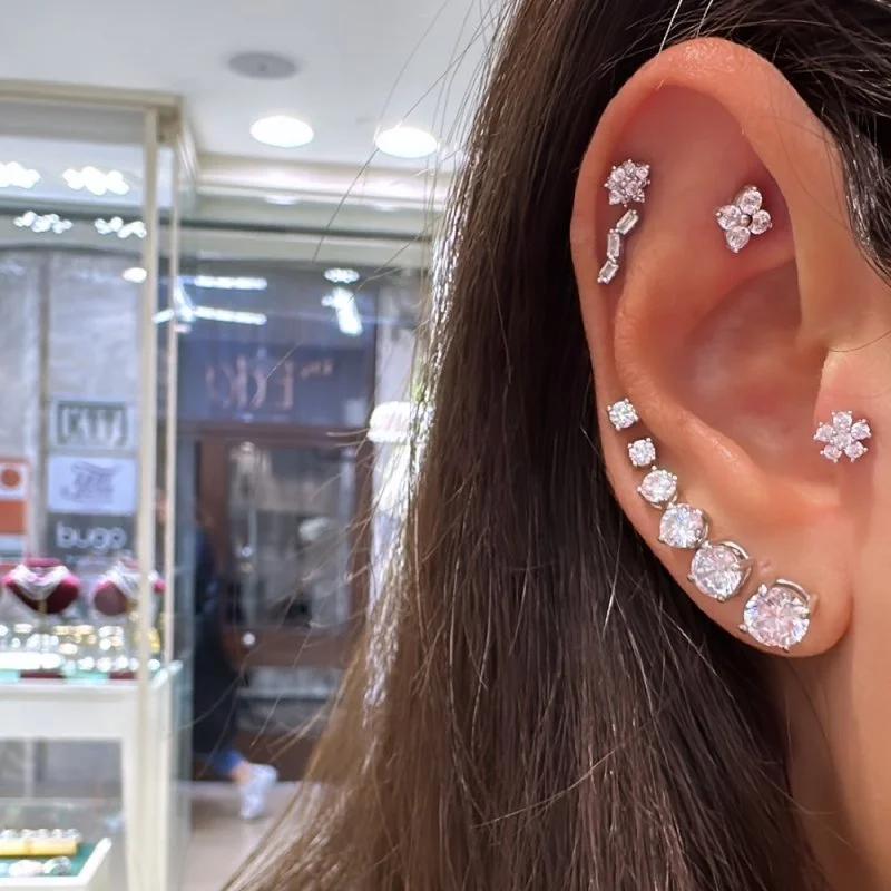 Tektaş Küpe - 1 Karat - 2