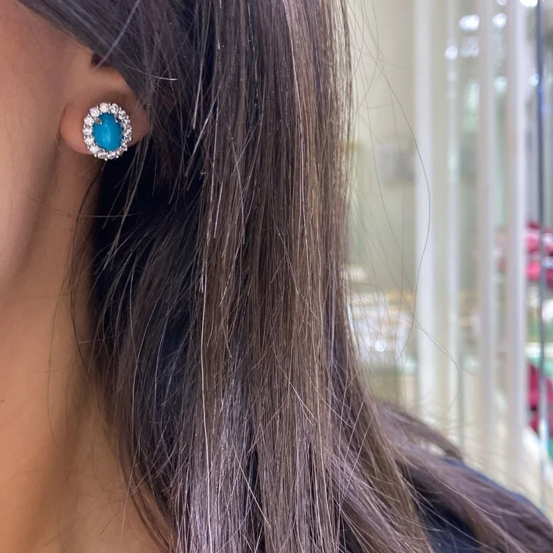 Turkuaz Royal Max Tek Küpe - 2