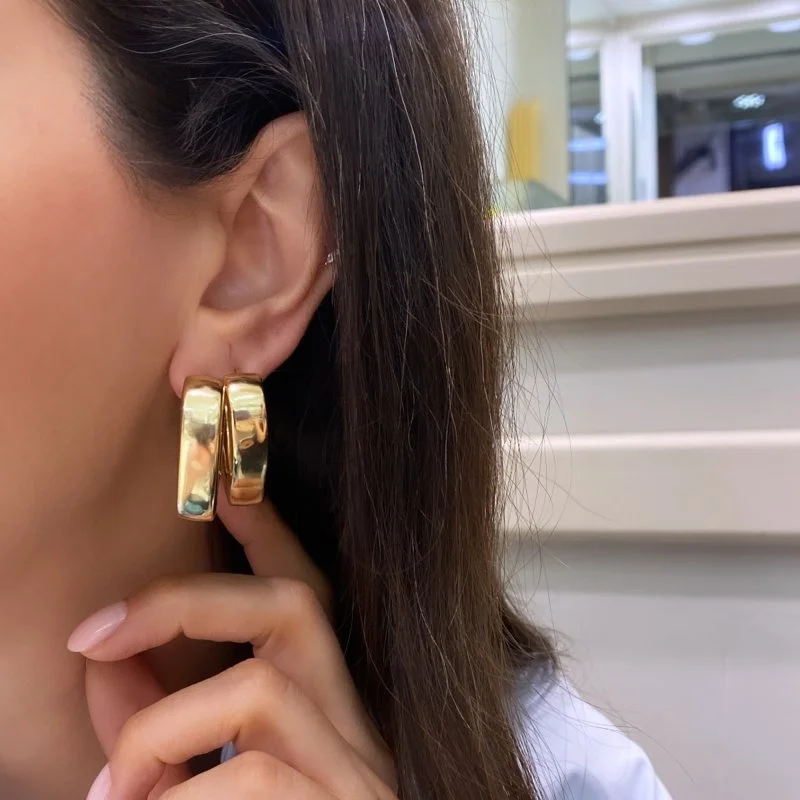 V Form İtalyan Küpe - 6