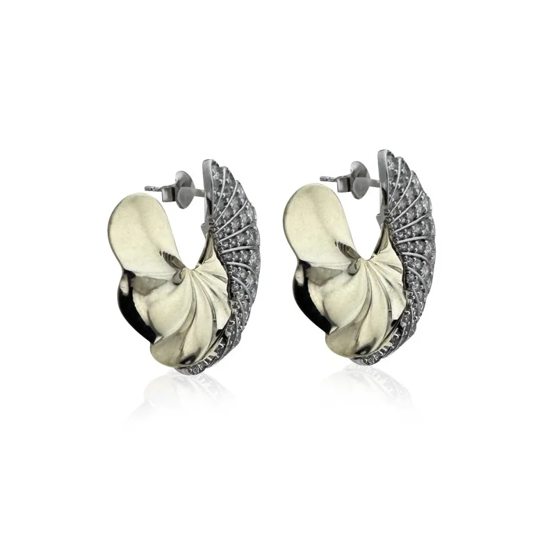 Wings Taşlı Plaka Küpe - 3