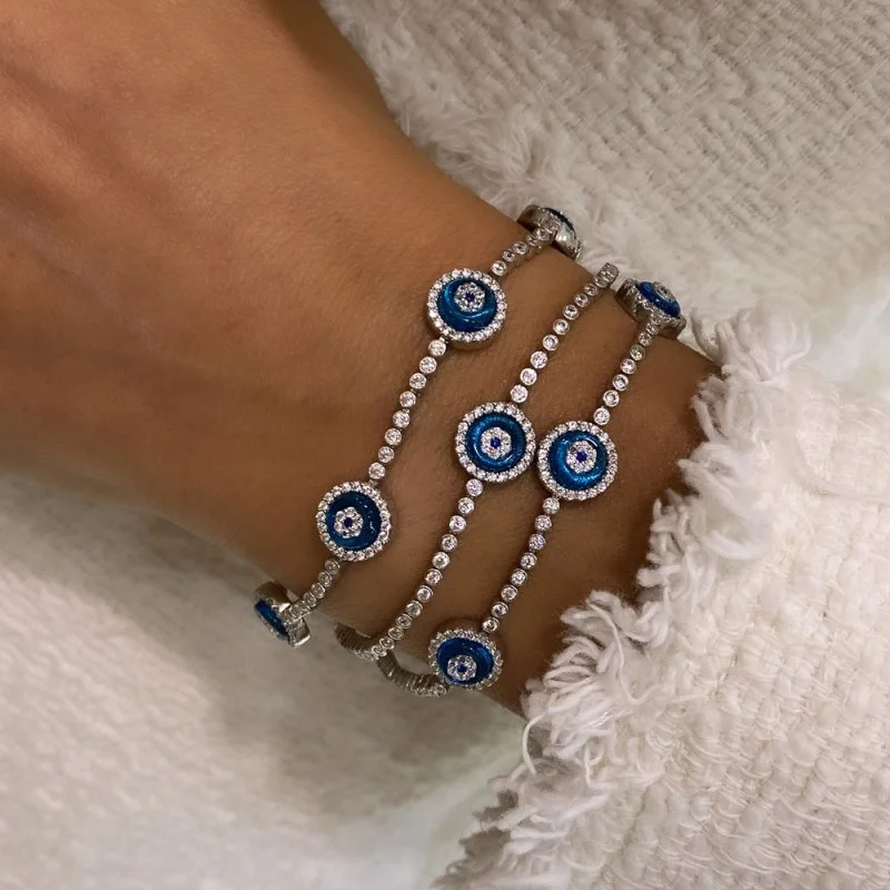 Yeni Seri İnce Camgöz Bileklik - Beşli - 4