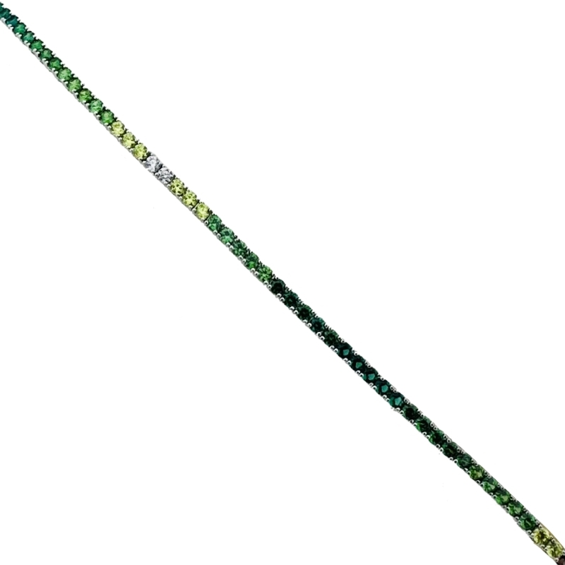 Yeşil Tonları Su Yolu Bileklik - 3 mm - by Eda Çetin