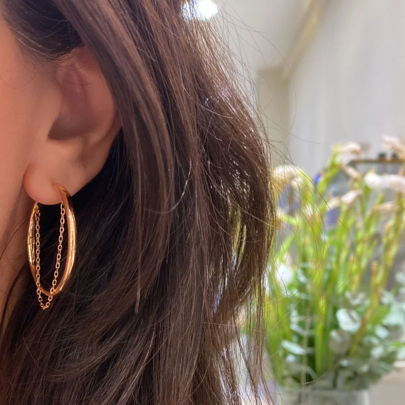 Zincirli Halka Küpe - 2